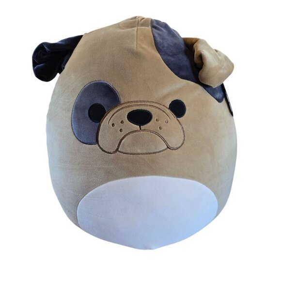 Squishmallows Original 16" Loafer the Brown Bulldog NWT - Picture 2 of 6